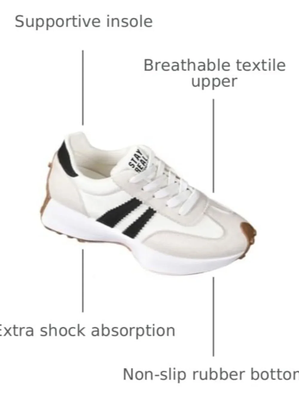 Chic White Thick Sole Sneakers with Breathable Textile Upper for Everyday Style